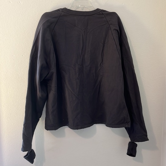 Sandrine Rose x Free People Deconstructed Sweatshirt Charcoal Gray Small New NWT - Picture 4 of 6